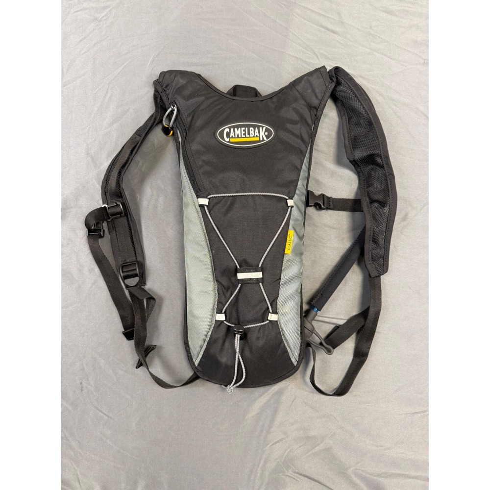 CamelBak Classic‎ Hydration Pack Black Grey Hiking Biking Backpack with Tube Cap